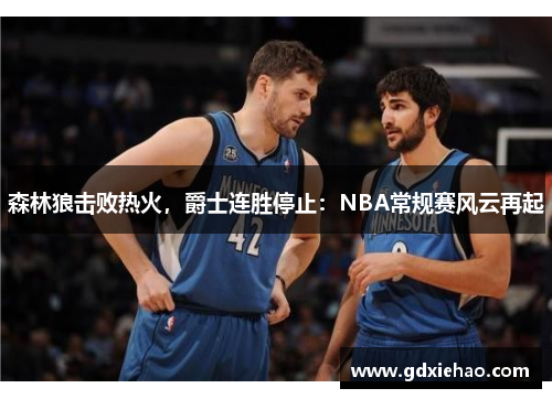 森林狼击败热火，爵士连胜停止：NBA常规赛风云再起